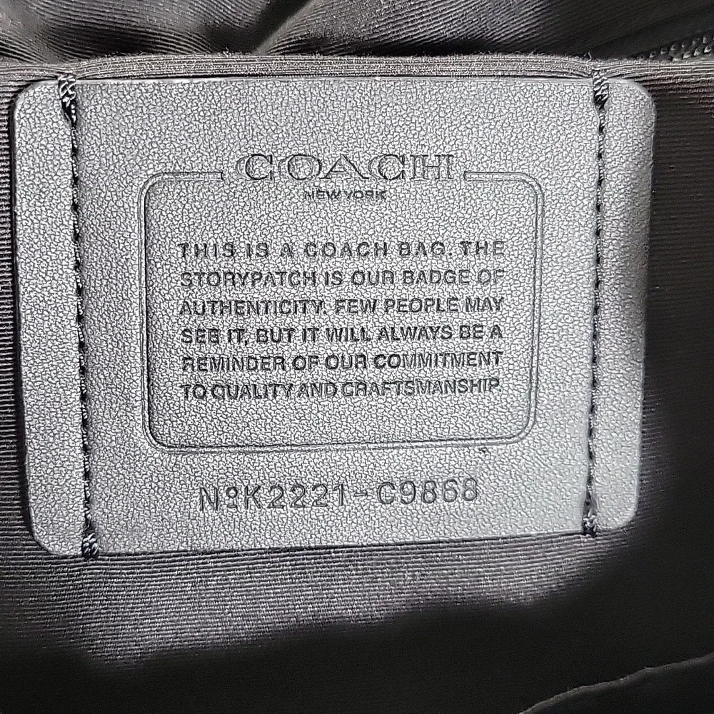 Coach Sullivan Signature Gray Leather Backpack Rucksack C9868